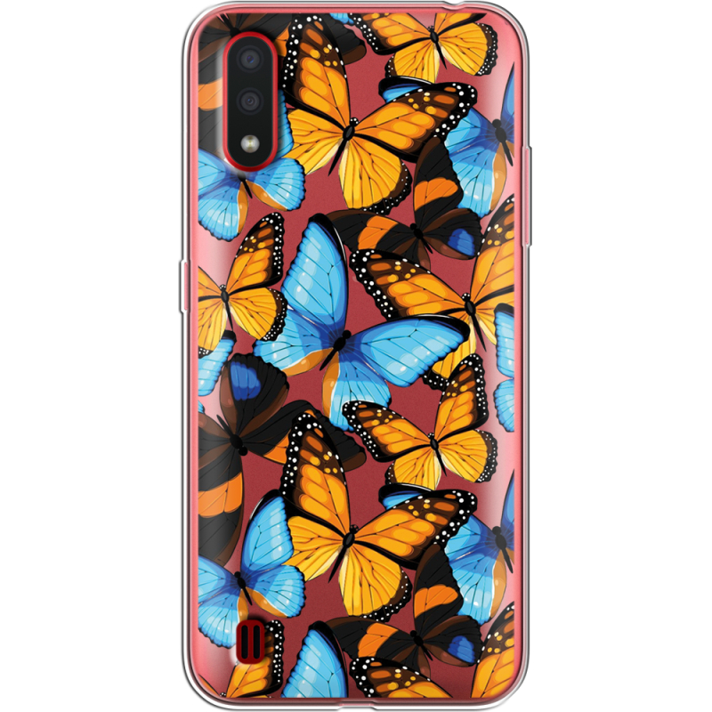 Прозрачный чехол BoxFace Samsung A015 Galaxy A01 Butterfly Morpho