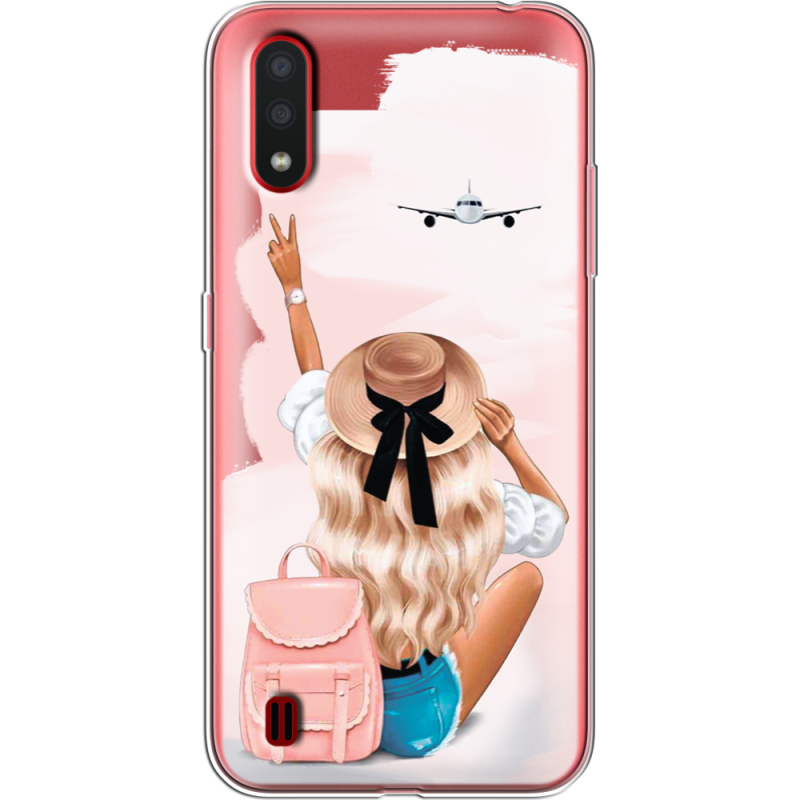 Прозрачный чехол BoxFace Samsung A015 Galaxy A01 Travel Girl