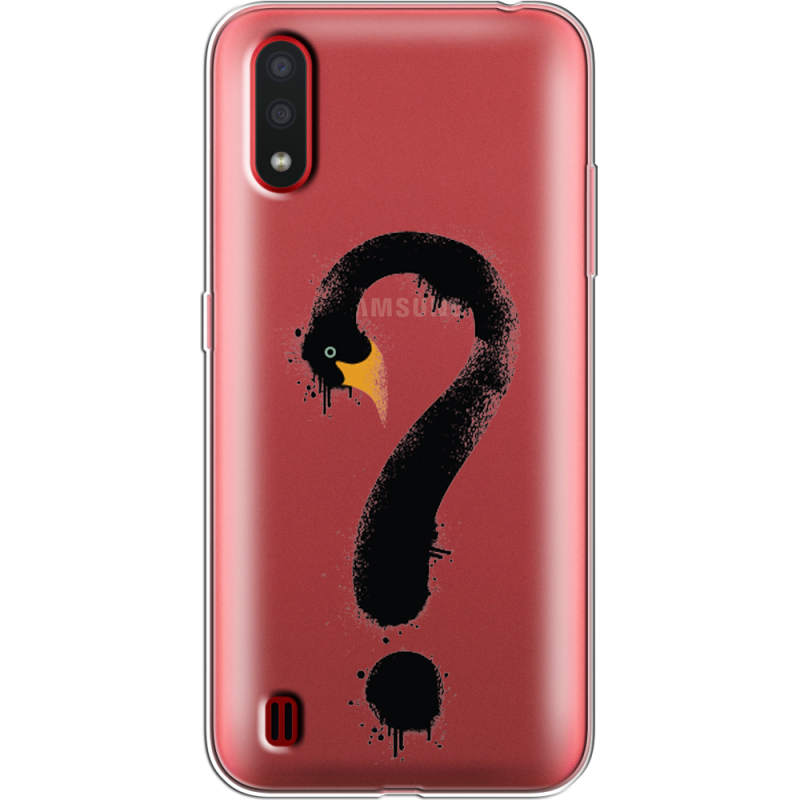 Прозрачный чехол BoxFace Samsung A015 Galaxy A01 Swan question