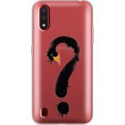 Прозрачный чехол BoxFace Samsung A015 Galaxy A01 Swan question