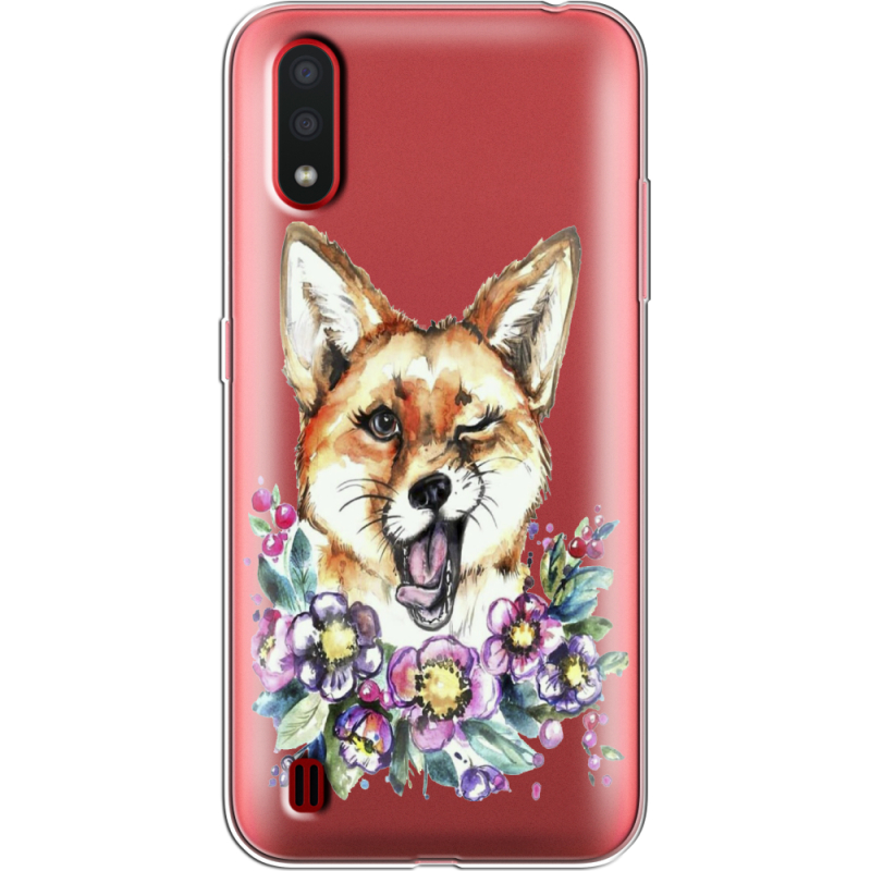 Прозрачный чехол BoxFace Samsung A015 Galaxy A01 Winking Fox