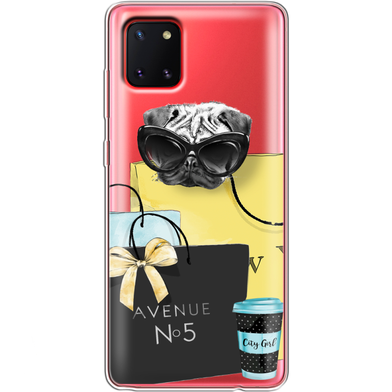 Прозрачный чехол BoxFace Samsung N770 Galaxy Note 10 Lite Fashion Pug