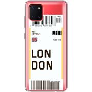 Прозрачный чехол BoxFace Samsung N770 Galaxy Note 10 Lite Ticket London