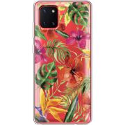 Прозрачный чехол BoxFace Samsung N770 Galaxy Note 10 Lite Tropical Flowers