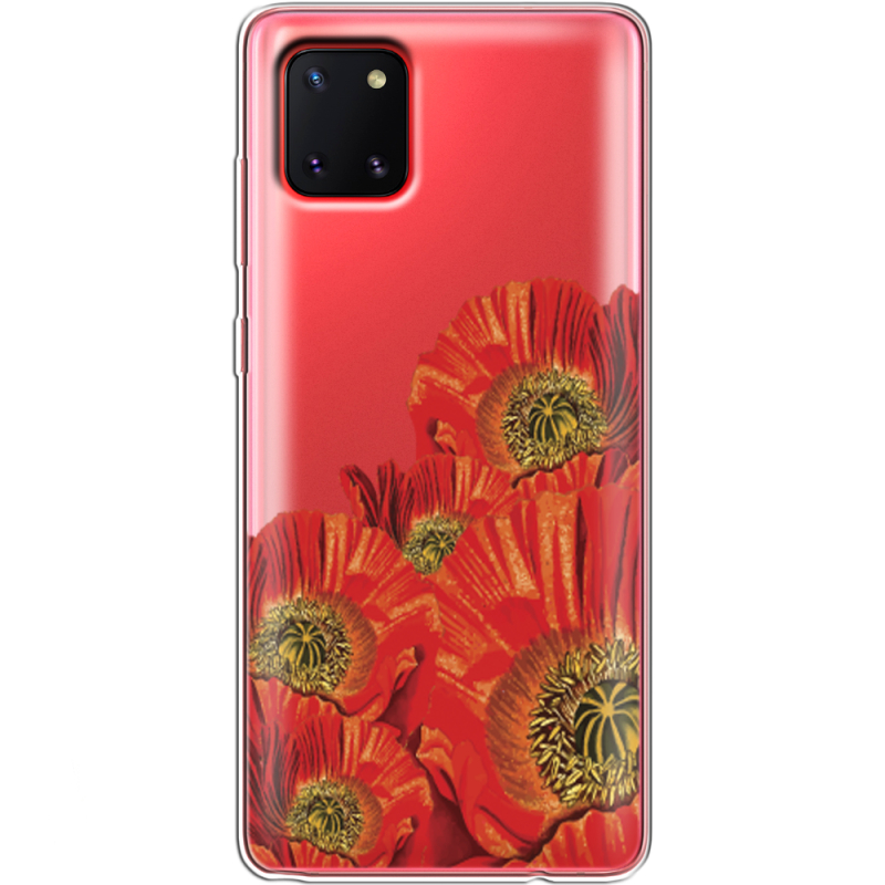 Прозрачный чехол BoxFace Samsung N770 Galaxy Note 10 Lite Red Poppies