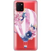 Чехол со стразами Samsung N770 Galaxy Note 10 Lite Pink Air Baloon