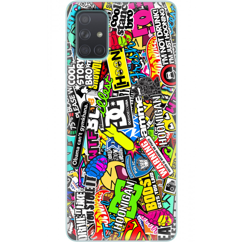 Чехол BoxFace Samsung A715 Galaxy A71 Multicolored Inscriptions