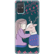 Чехол BoxFace Samsung A715 Galaxy A71 Girl and deer