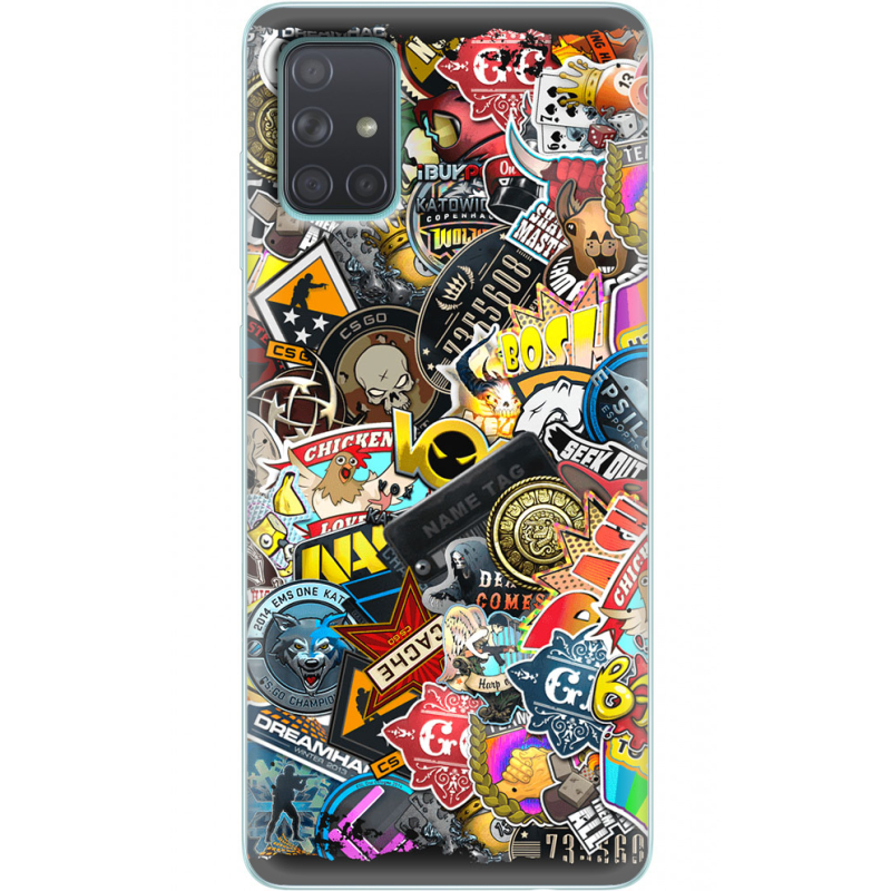 Чехол BoxFace Samsung A715 Galaxy A71 CS:Go Stickerbombing