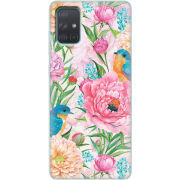 Чехол BoxFace Samsung A715 Galaxy A71 Birds in Flowers