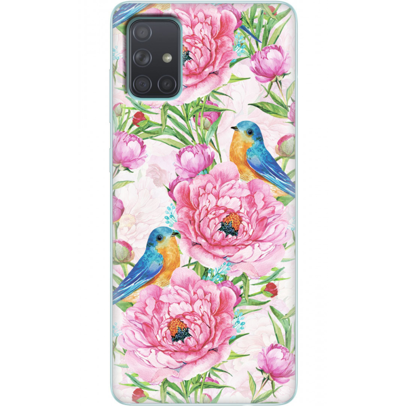 Чехол BoxFace Samsung A715 Galaxy A71 Birds and Flowers