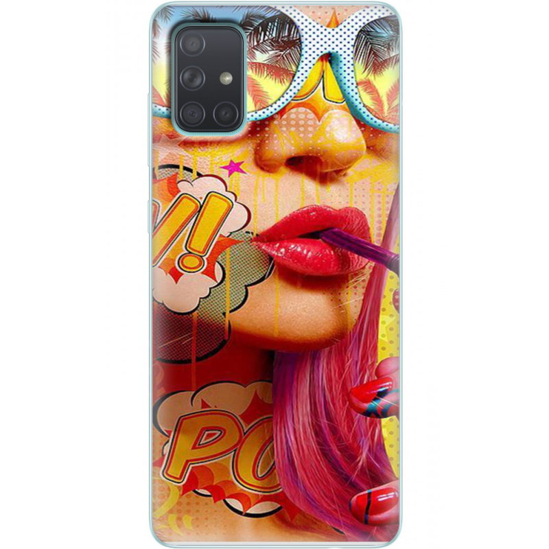 Чехол BoxFace Samsung A715 Galaxy A71 Yellow Girl Pop Art