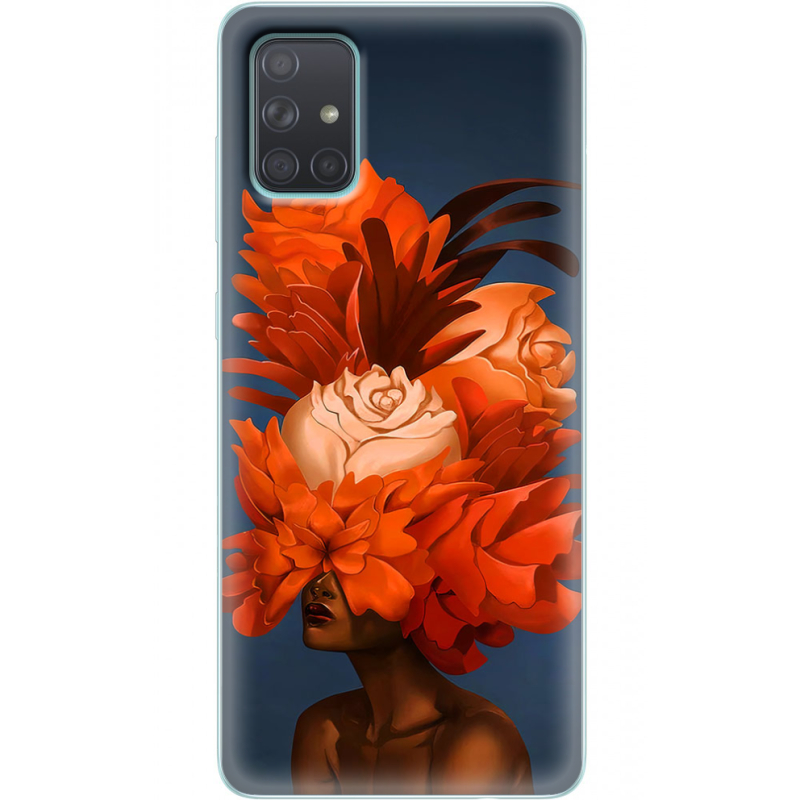 Чехол BoxFace Samsung A715 Galaxy A71 Exquisite Orange Flowers