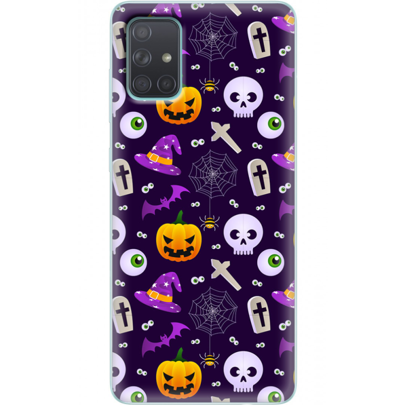 Чехол BoxFace Samsung A715 Galaxy A71 Halloween Purple Mood