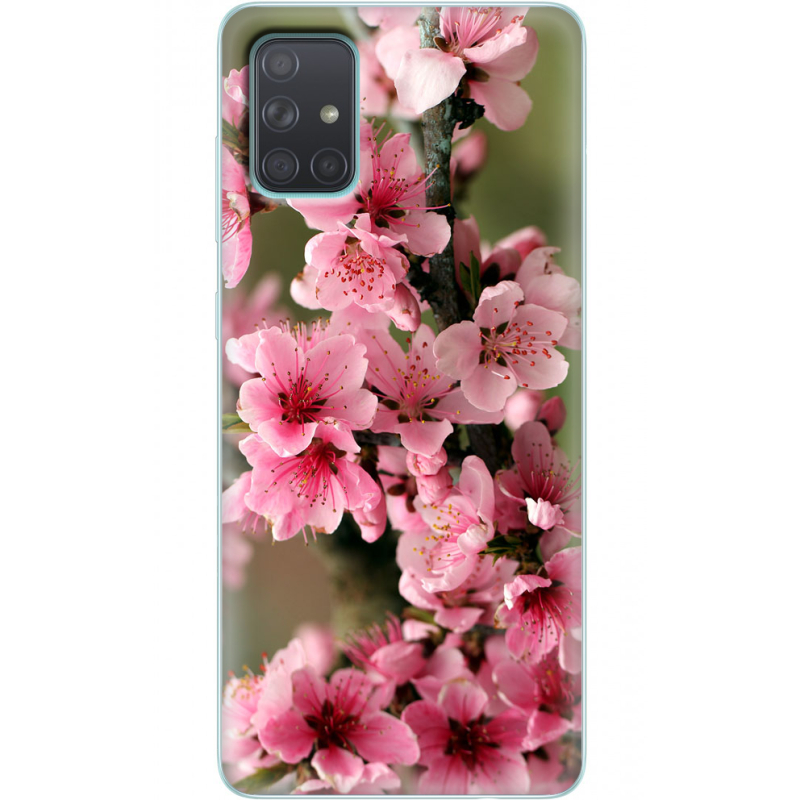 Чехол BoxFace Samsung A715 Galaxy A71 Вишневые Цветы