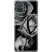 Чехол BoxFace Samsung A715 Galaxy A71 Black and White Roses