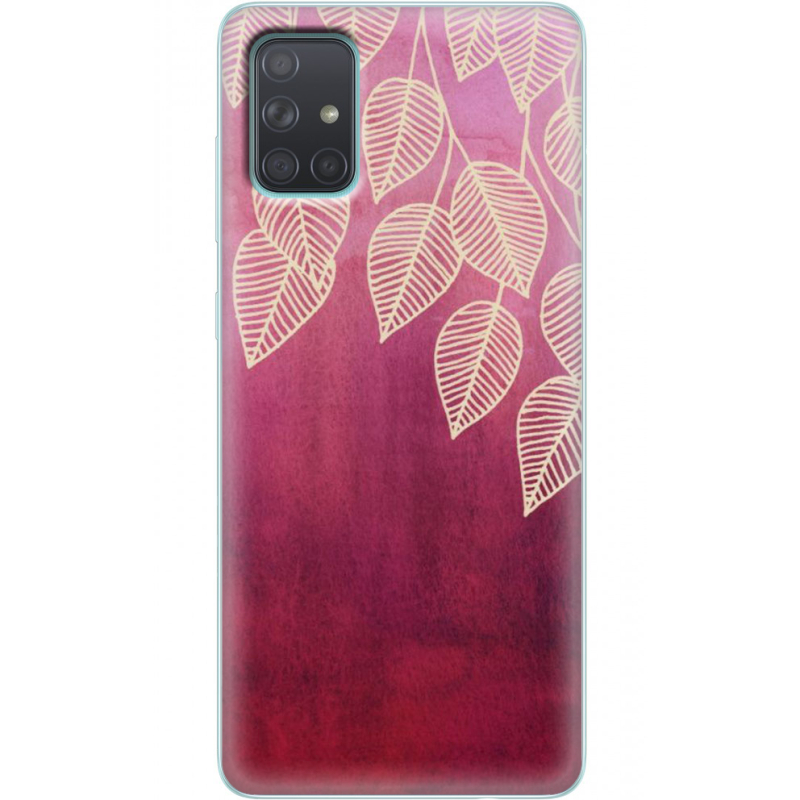 Чехол BoxFace Samsung A715 Galaxy A71 Gold Leaves