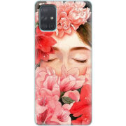 Чехол BoxFace Samsung A715 Galaxy A71 Girl in Flowers