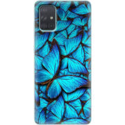 Чехол BoxFace Samsung A715 Galaxy A71 лазурные бабочки