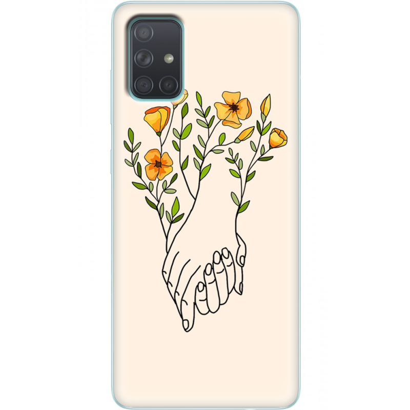 Чехол BoxFace Samsung A715 Galaxy A71 Flower Hands