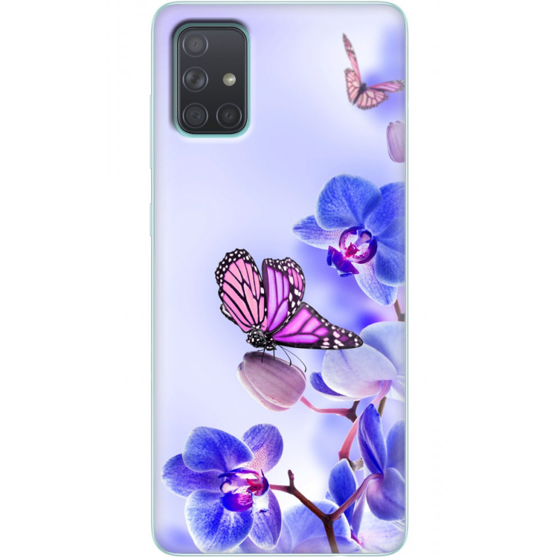 Чехол BoxFace Samsung A715 Galaxy A71 Orchids and Butterflies