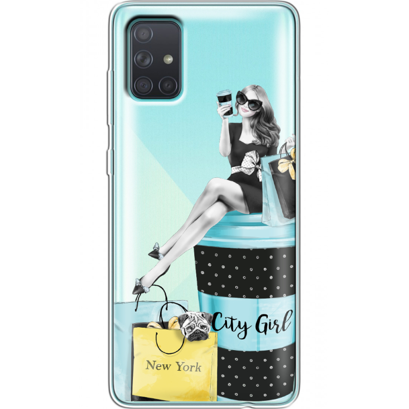 Прозрачный чехол BoxFace Samsung A715 Galaxy A71 City Girl