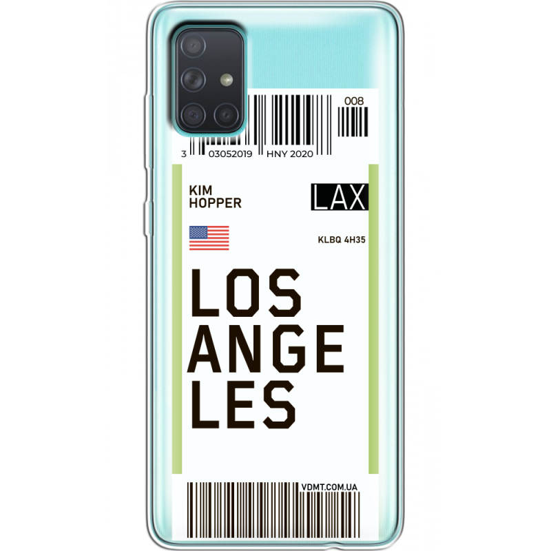 Прозрачный чехол BoxFace Samsung A715 Galaxy A71 Ticket Los Angeles