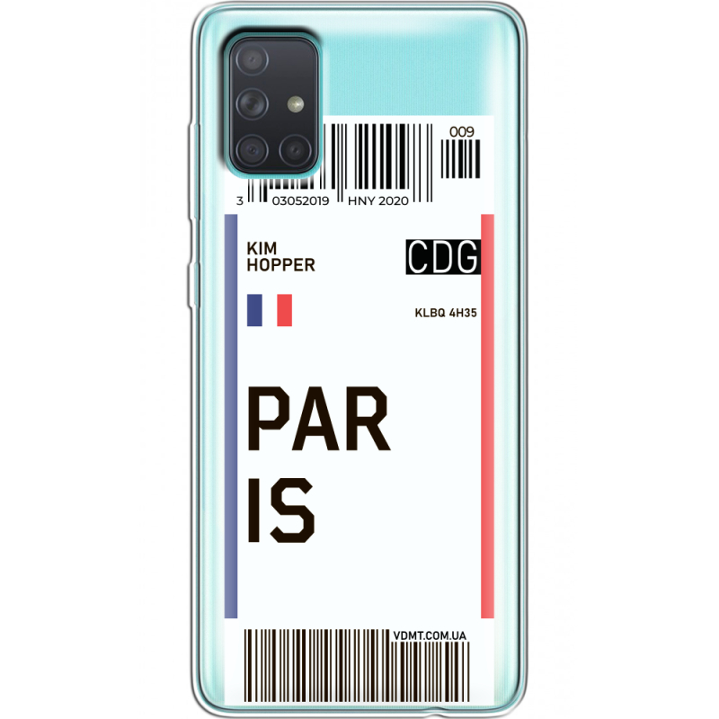 Прозрачный чехол BoxFace Samsung A715 Galaxy A71 Ticket Paris