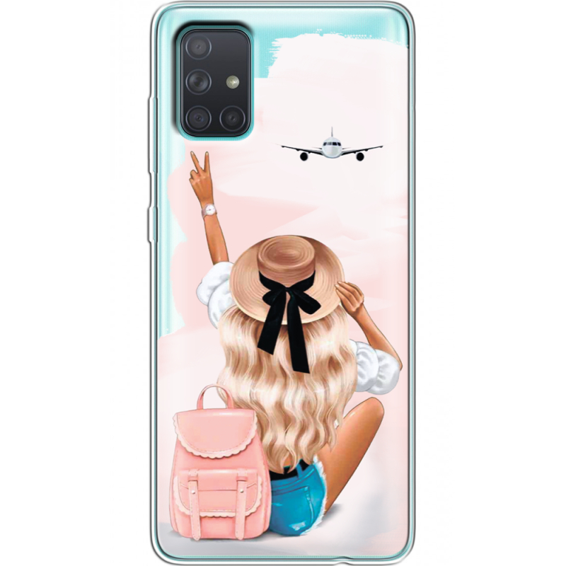 Прозрачный чехол BoxFace Samsung A715 Galaxy A71 Travel Girl