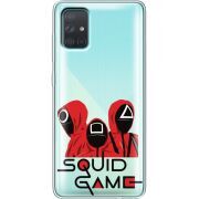 Прозрачный чехол BoxFace Samsung A715 Galaxy A71 siquid game люди в красном