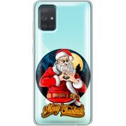 Прозрачный чехол BoxFace Samsung A715 Galaxy A71 Cool Santa