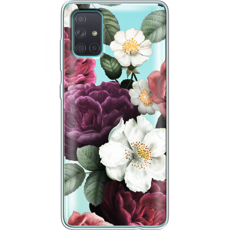 Прозрачный чехол BoxFace Samsung A715 Galaxy A71 Floral Dark Dreams