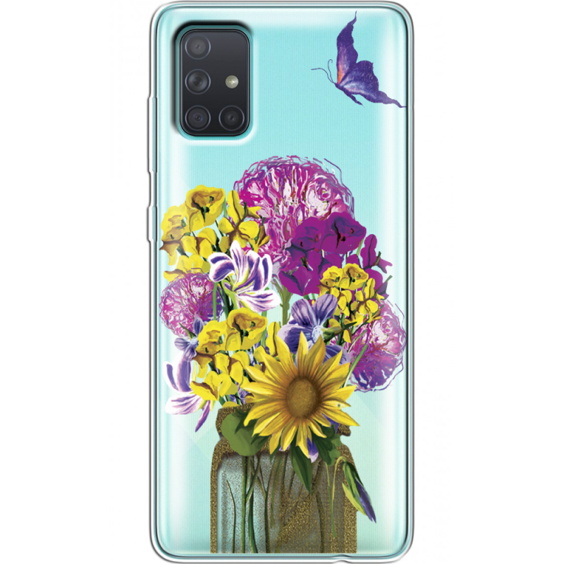 Прозрачный чехол BoxFace Samsung A715 Galaxy A71 My Bouquet