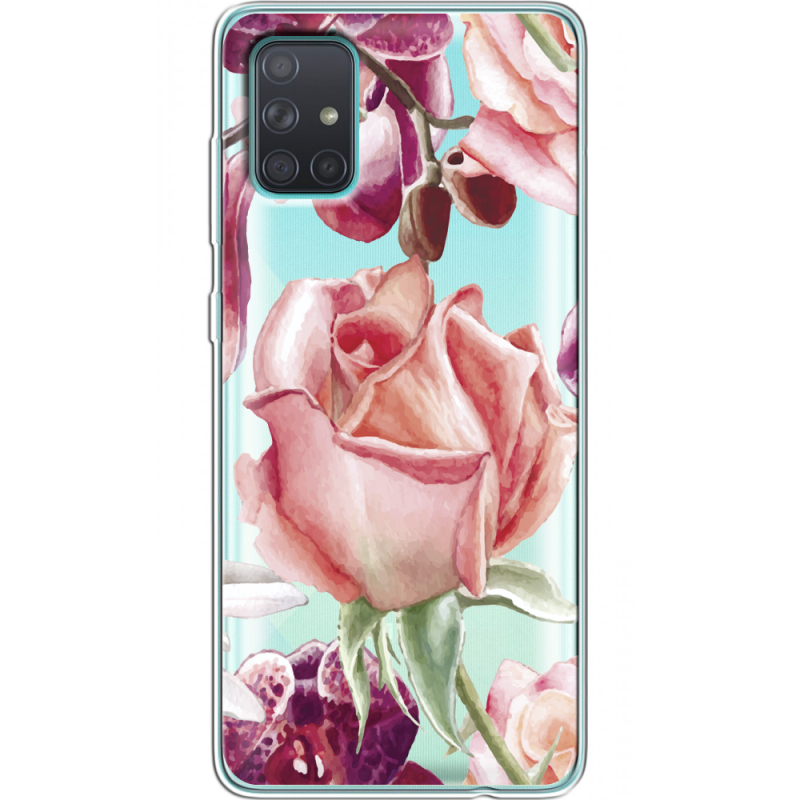 Прозрачный чехол BoxFace Samsung A715 Galaxy A71 Rose