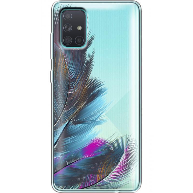 Прозрачный чехол BoxFace Samsung A715 Galaxy A71 Feathers