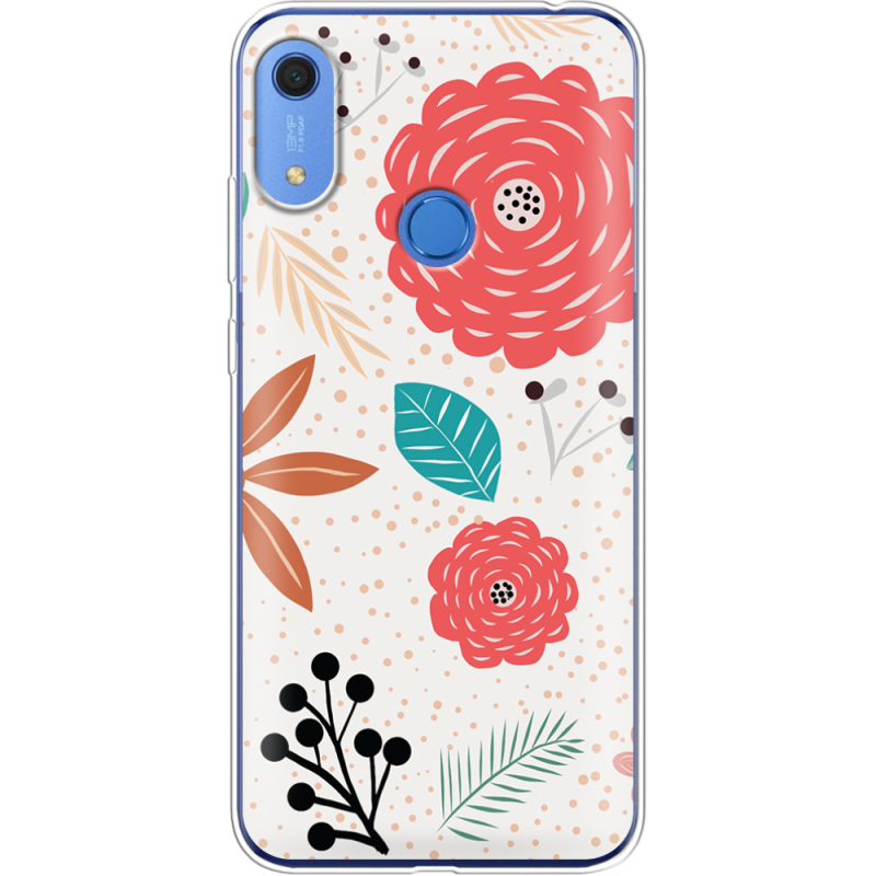 Чехол BoxFace Huawei Y6s Line Flowers