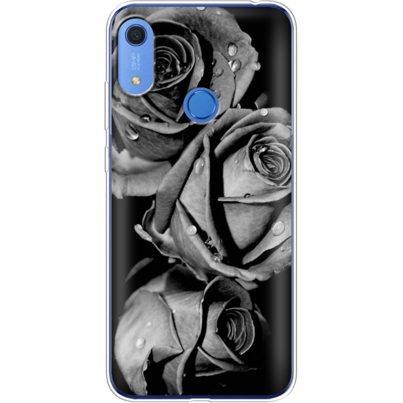 Чехол BoxFace Huawei Y6s Black and White Roses