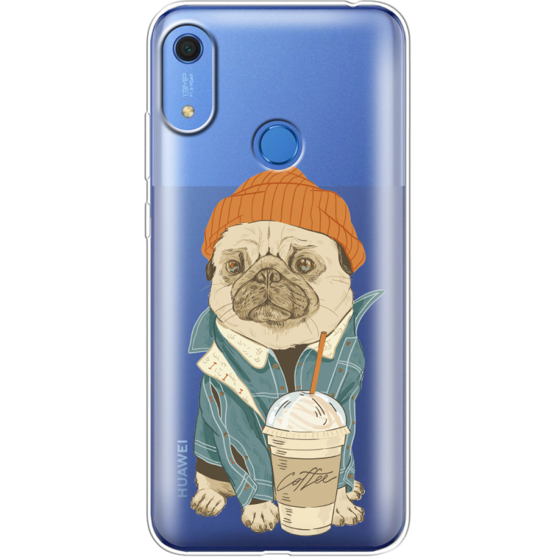 Прозрачный чехол BoxFace Huawei Y6s Dog Coffeeman