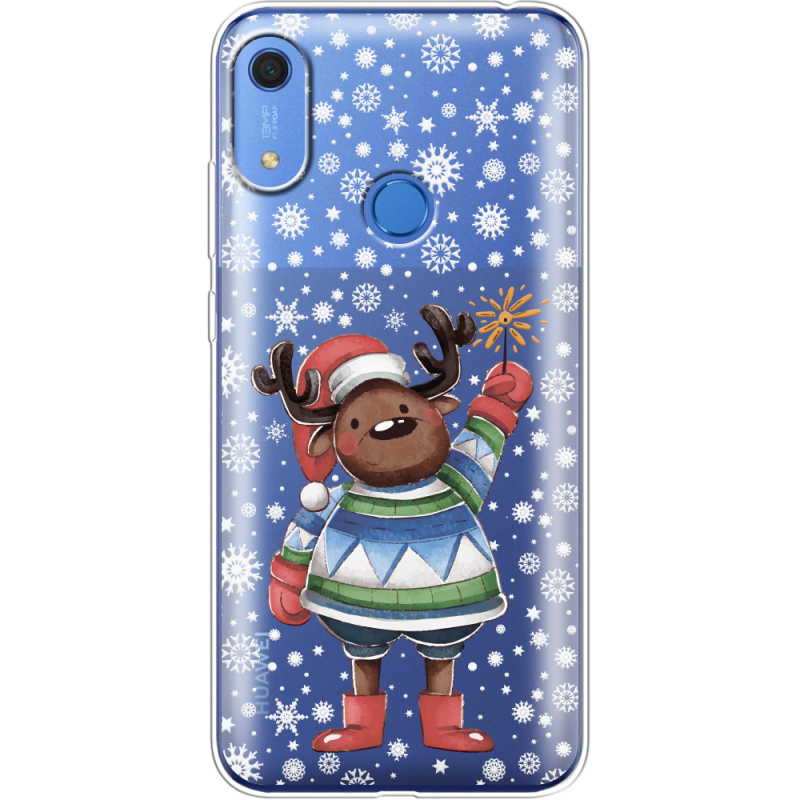 Прозрачный чехол BoxFace Huawei Y6s Christmas Deer with Snow