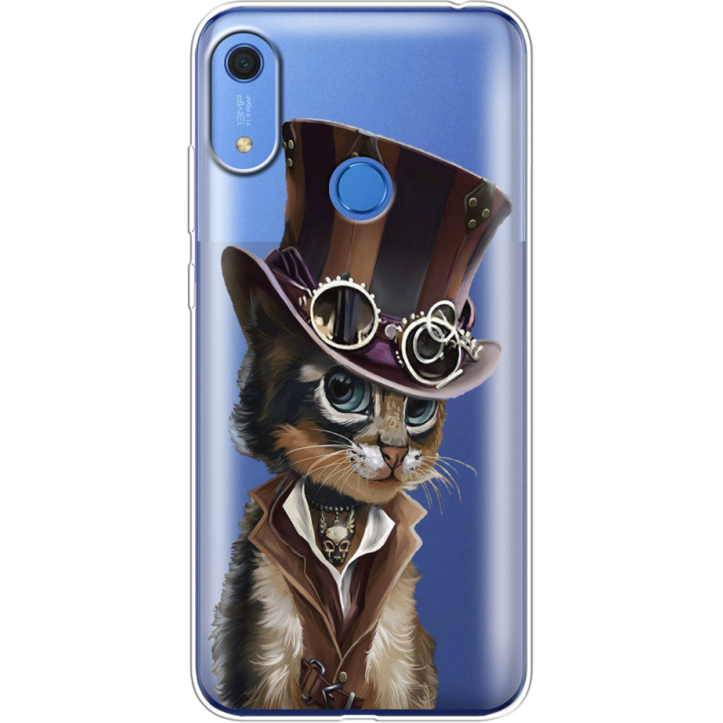 Прозрачный чехол BoxFace Huawei Y6s Steampunk Cat