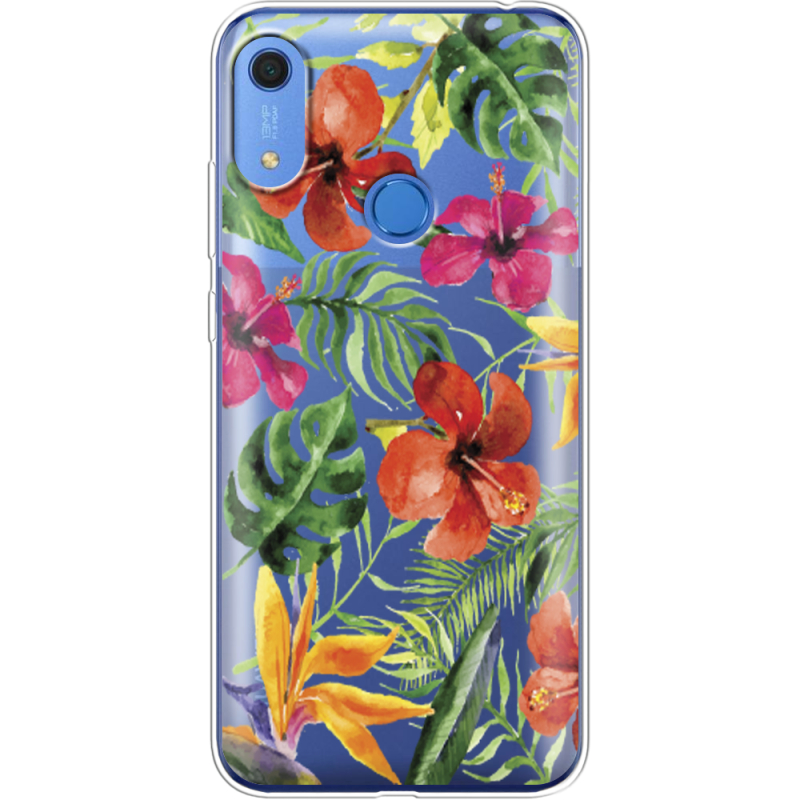 Прозрачный чехол BoxFace Huawei Y6s Tropical Flowers