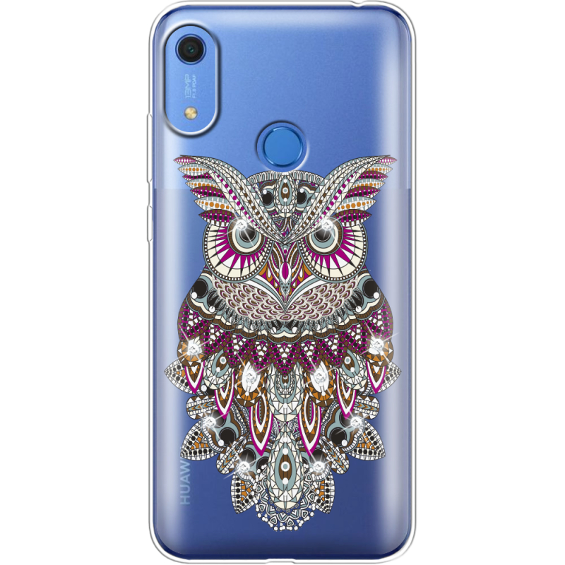 Чехол со стразами Huawei Y6s Owl