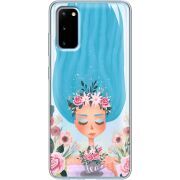 Прозрачный чехол BoxFace Samsung G980 Galaxy S20 Blue Hair