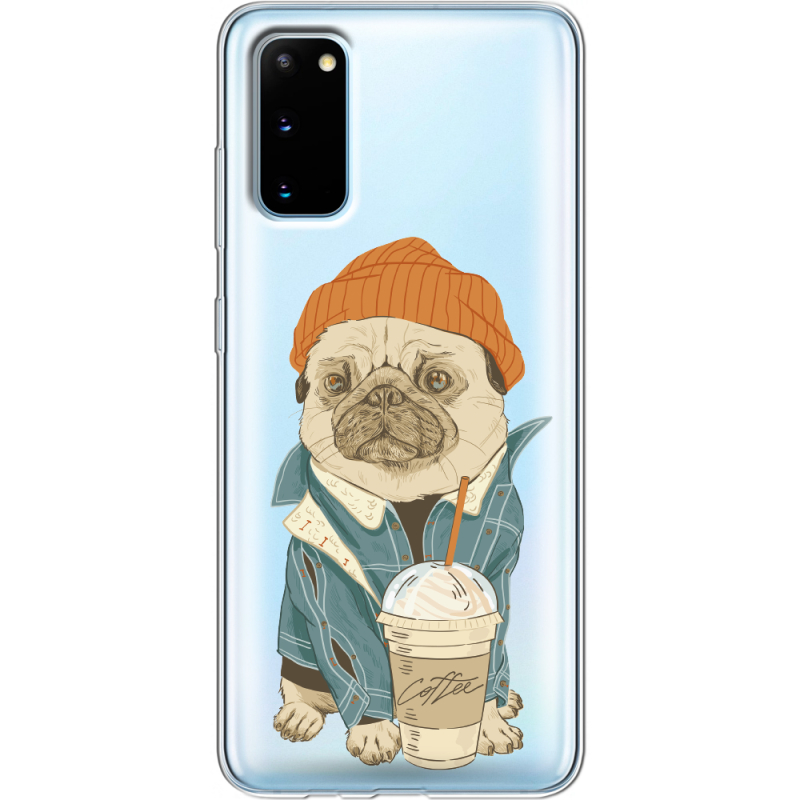 Прозрачный чехол BoxFace Samsung G980 Galaxy S20 Dog Coffeeman