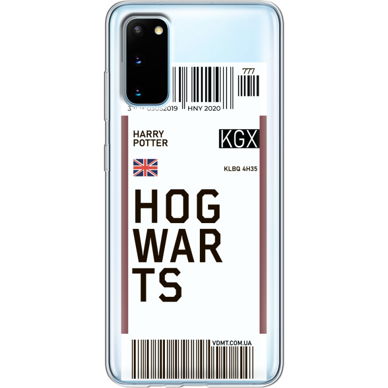 Прозрачный чехол BoxFace Samsung G980 Galaxy S20 Ticket Hogwarts