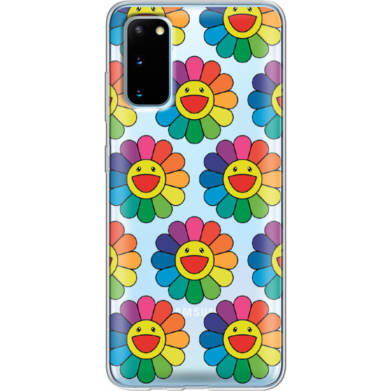 Прозрачный чехол BoxFace Samsung G980 Galaxy S20 Hippie Flowers