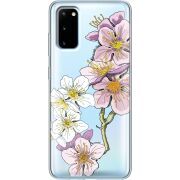 Прозрачный чехол BoxFace Samsung G980 Galaxy S20 Cherry Blossom