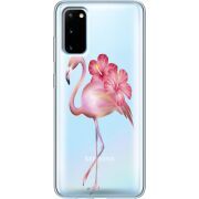 Прозрачный чехол BoxFace Samsung G980 Galaxy S20 Floral Flamingo