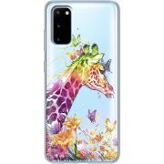 Прозрачный чехол BoxFace Samsung G980 Galaxy S20 Colorful Giraffe