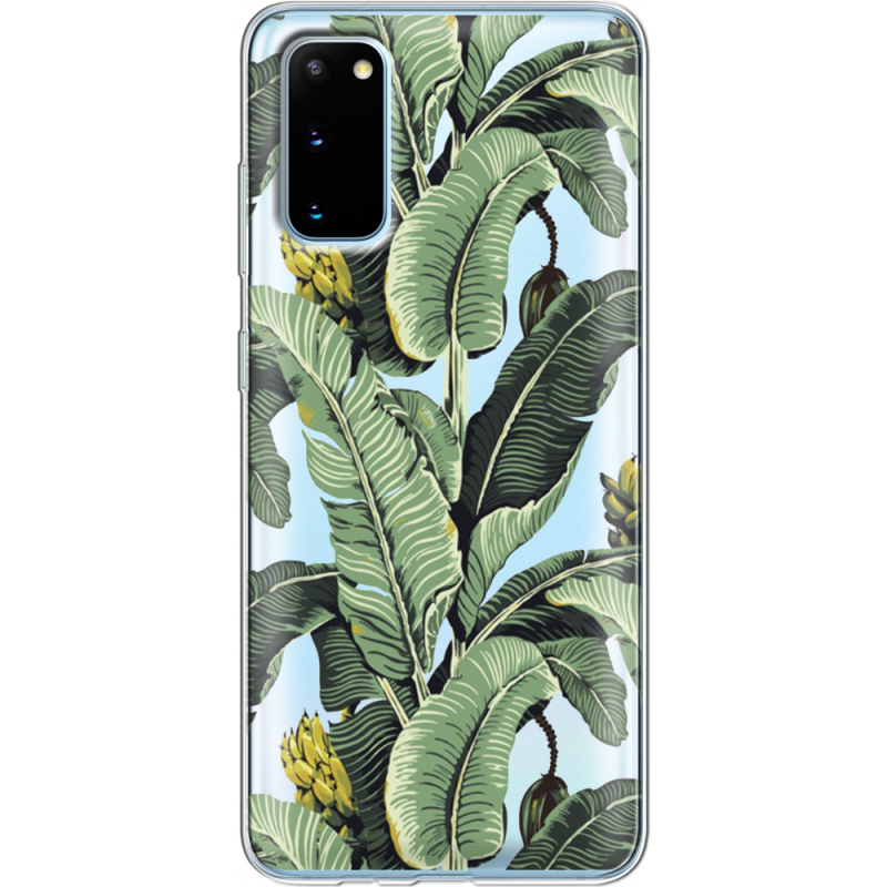 Прозрачный чехол BoxFace Samsung G980 Galaxy S20 Banana Leaves